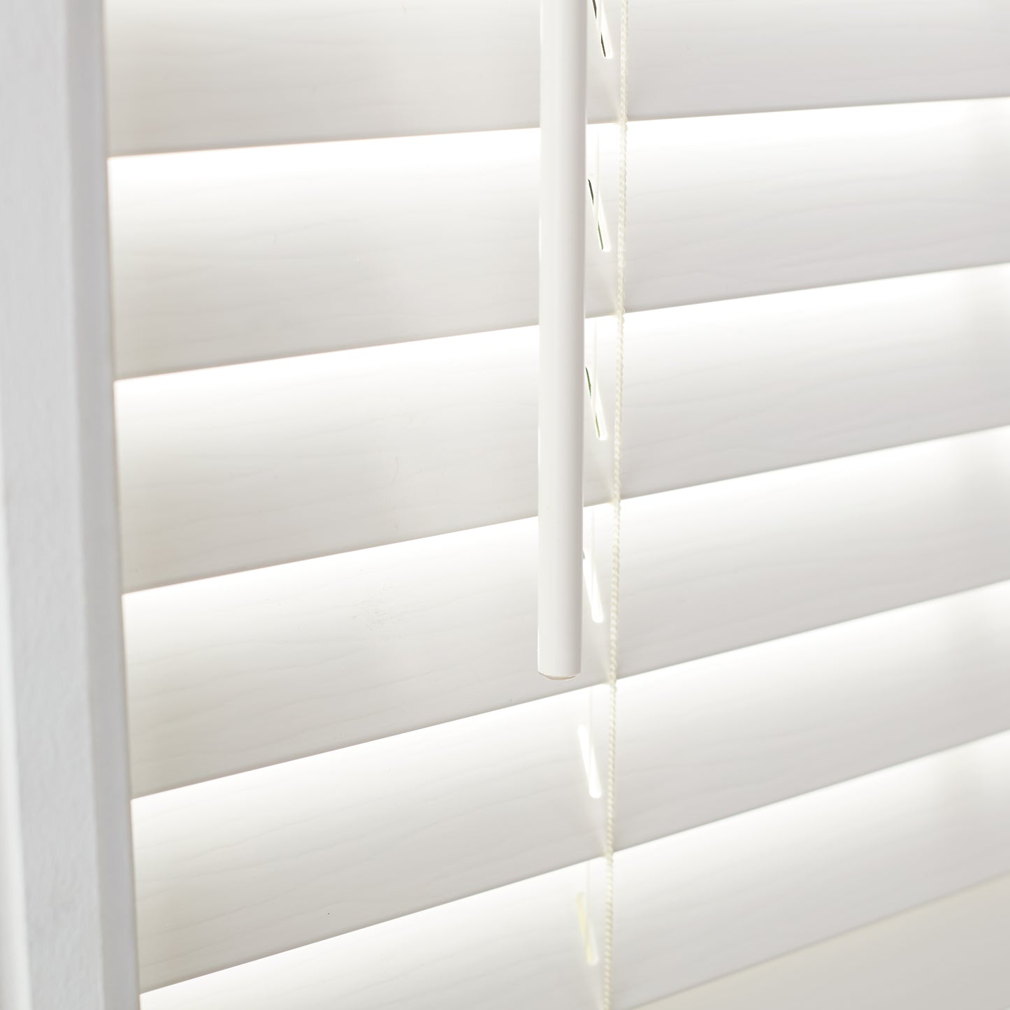 Better Homes & Gardens 2" Cordless Faux Wood Horizontal Blinds, Antique White, 47" W x 64" L