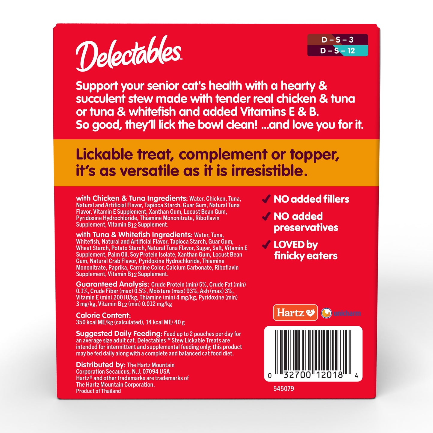 (4 pack) Delectables Stew Senior 10+ Variety Pack Lickable Cat Treats, 12-Pack