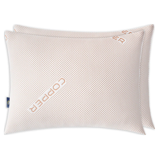 Sertapedic Copperloft Standard/Queen Bed Pillow, 2 Pack, Hypoallergenic