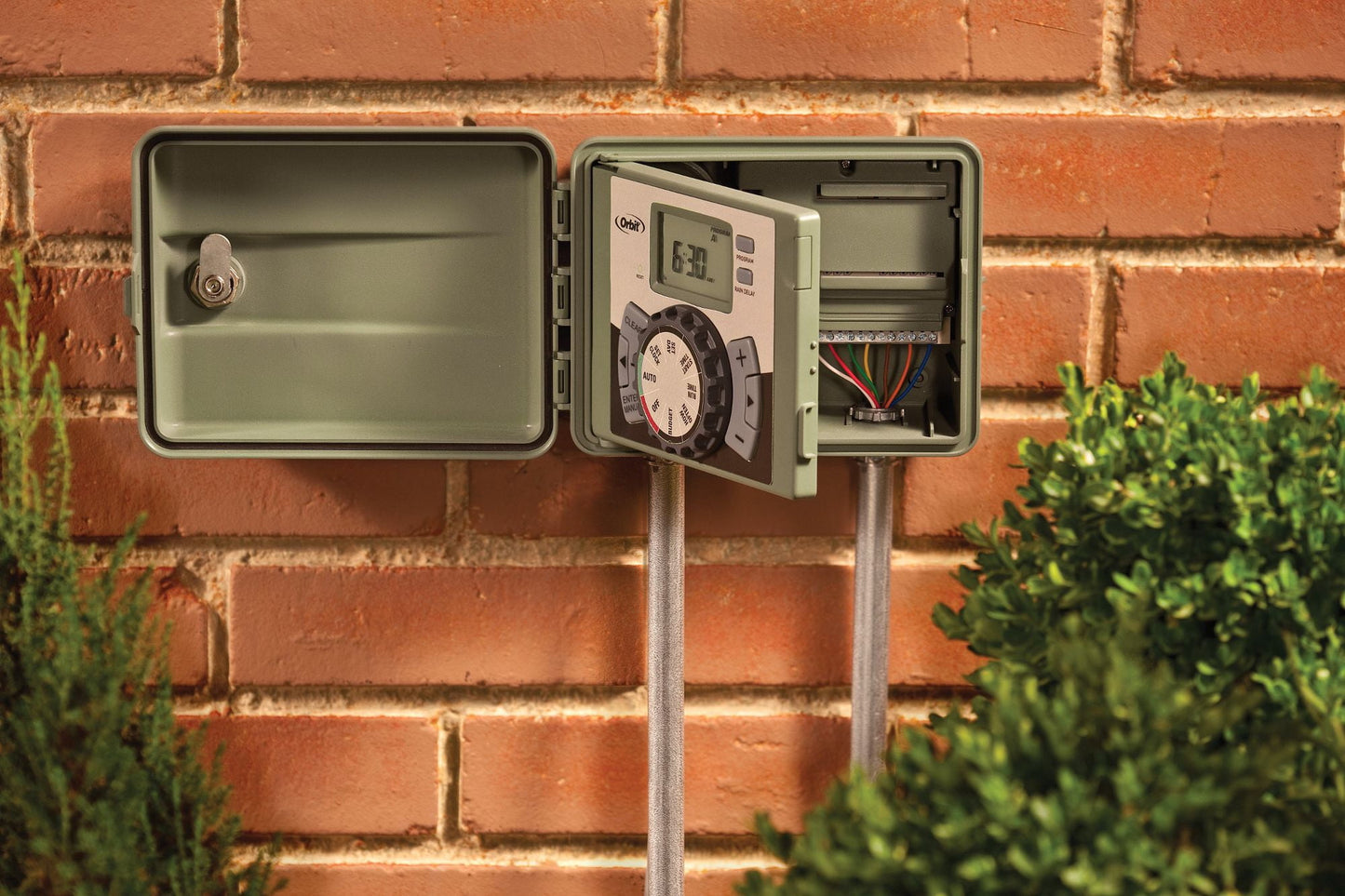 Orbit Easy-Set Logic 4-Station Indoor/Outdoor Water Sprinkler Controller, Green