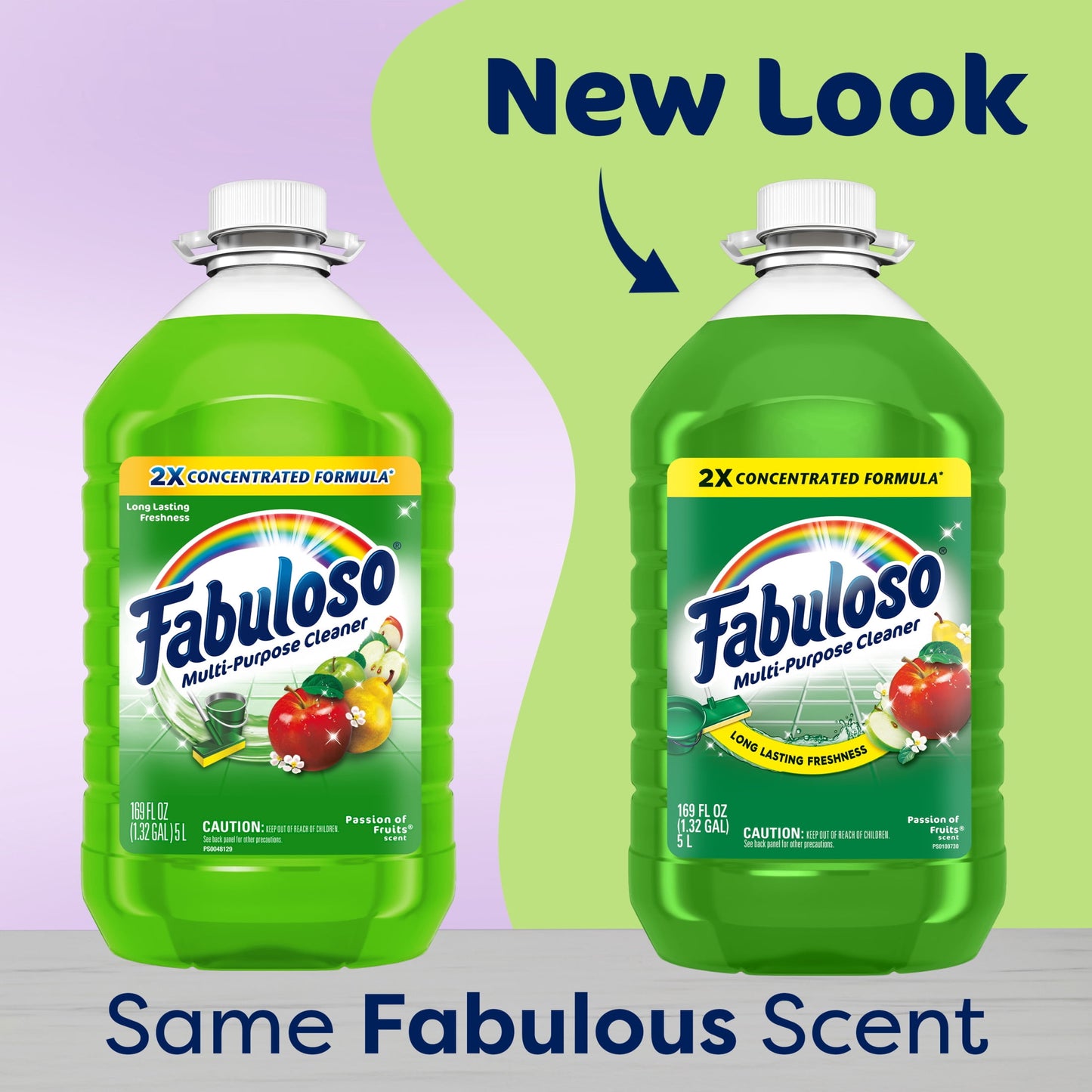 Fabuloso 2X Multi-Purpose Cleaner, No Rinse Floor Cleaner, Passion of Fruits Scent, 169 fl oz