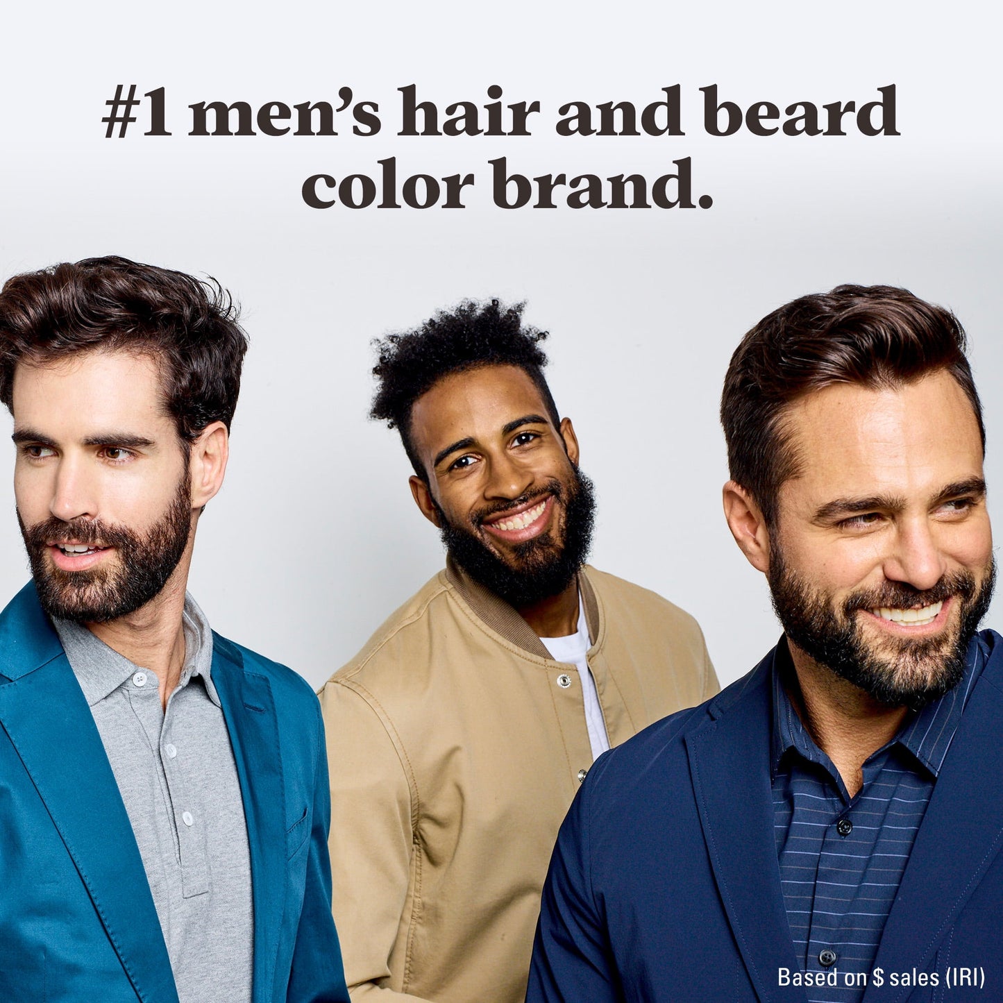 Just For Men Mustache & Beard, Beard Dye for Men with Brush Included for Easy Application, With Keratin Biotin Aloe and Coconut Oil for Healthy Facial Hair - Jet Black, M-60 Pack of 3